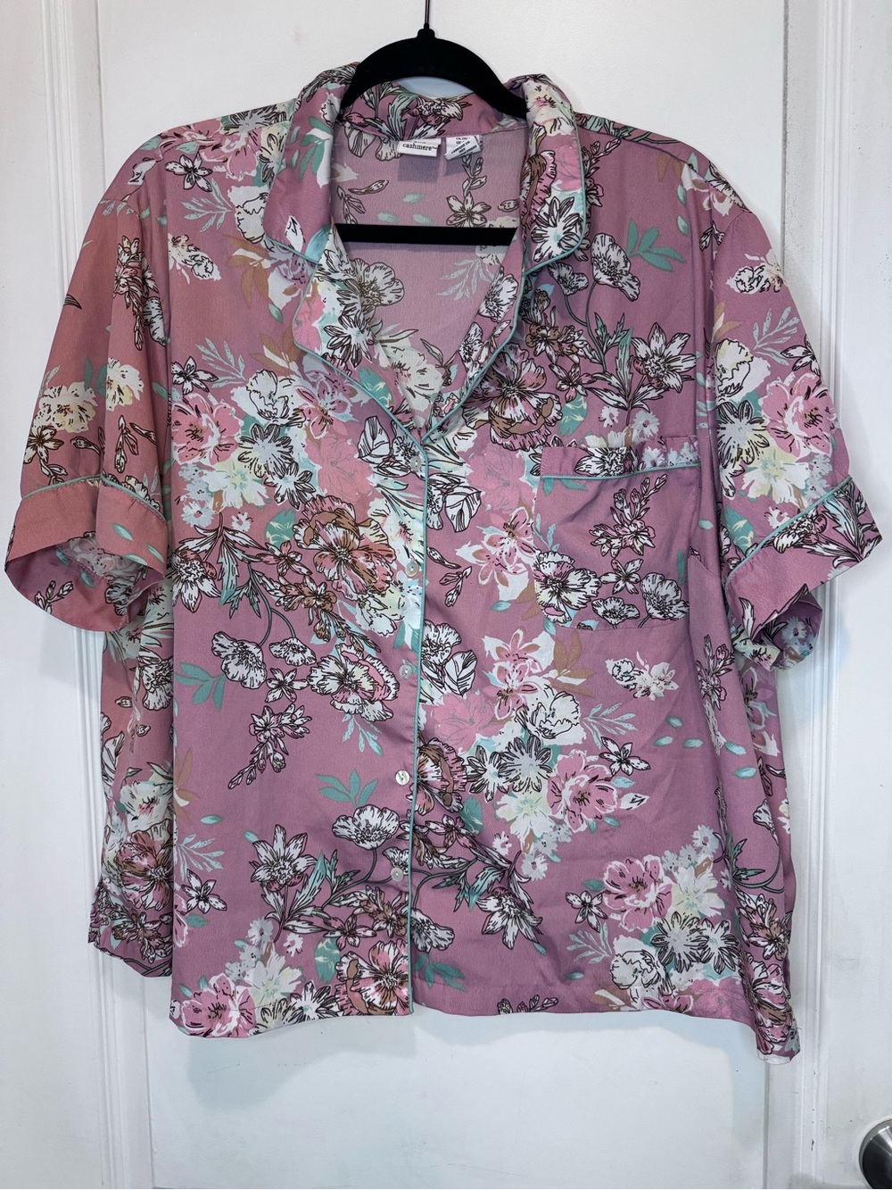 cupcakes & cashmere Pink Floral Pajama Short Set
